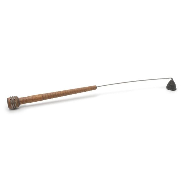 Vintage Wood Metal Candle Snuffer Long Handle Retro Lighting Brown Black - Picture 1 of 10
